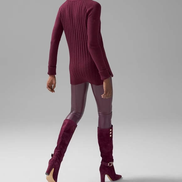 White House Black Market Vegan Leather Runway Legging NWOT 4 - Picture 2 of 3